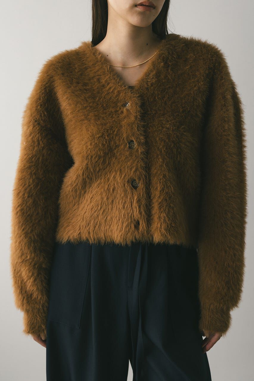 STYLEMIXER「ダブルクロスシャギーニットカーデ」|カーディガン|