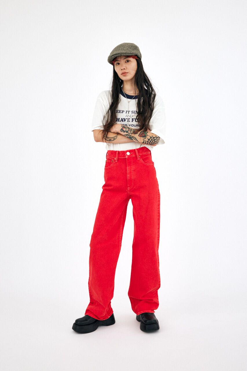 MOUSSY「PLAIN COLOR LOOSE STRAIGHT」|デニム|