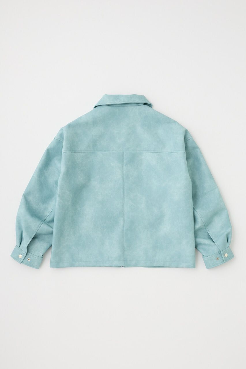 MOUSSY「FAUX LEATHER OVER ジャケット」|ブルゾン・スタジャン|