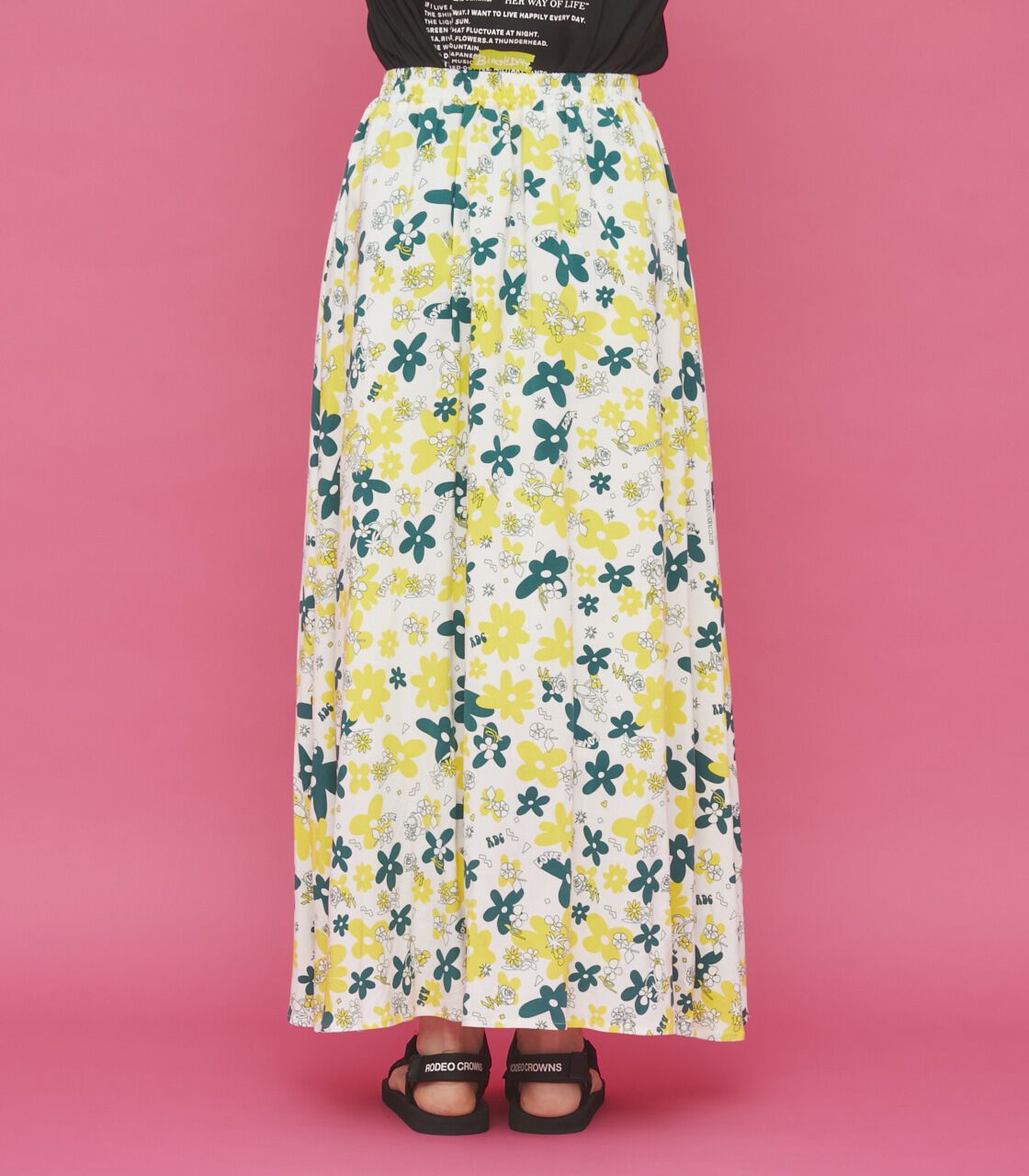 RODEO CROWNS「0528 MATT FLOWER スカート」|スカート|