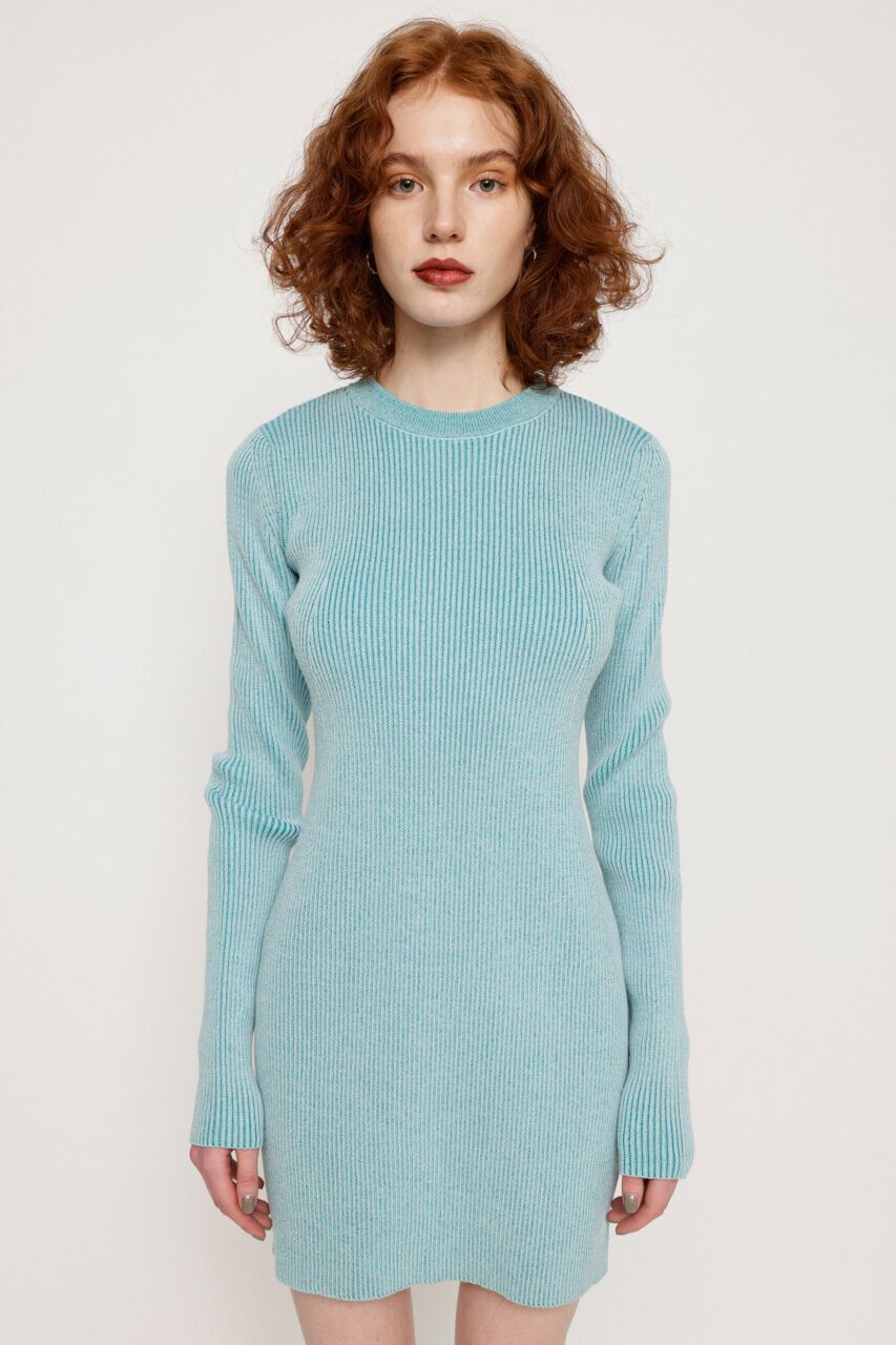 SLY「BI-COLOR RIB ショートワンピース」|ワンピース|