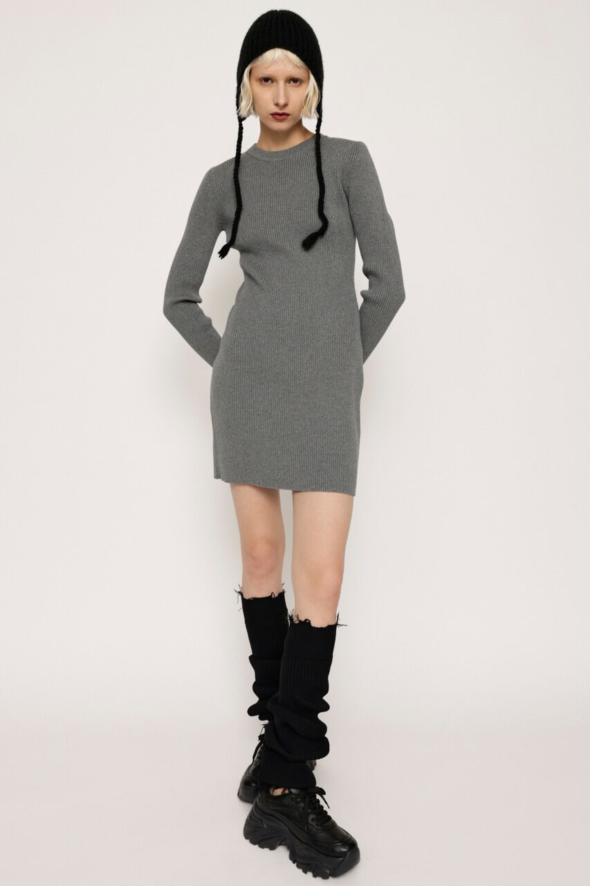SLY「BI-COLOR RIB ショートワンピース」|ワンピース|