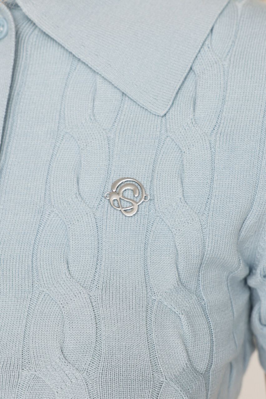 SLY「CABLE POLO KNIT トップス」|ニット・セーター|