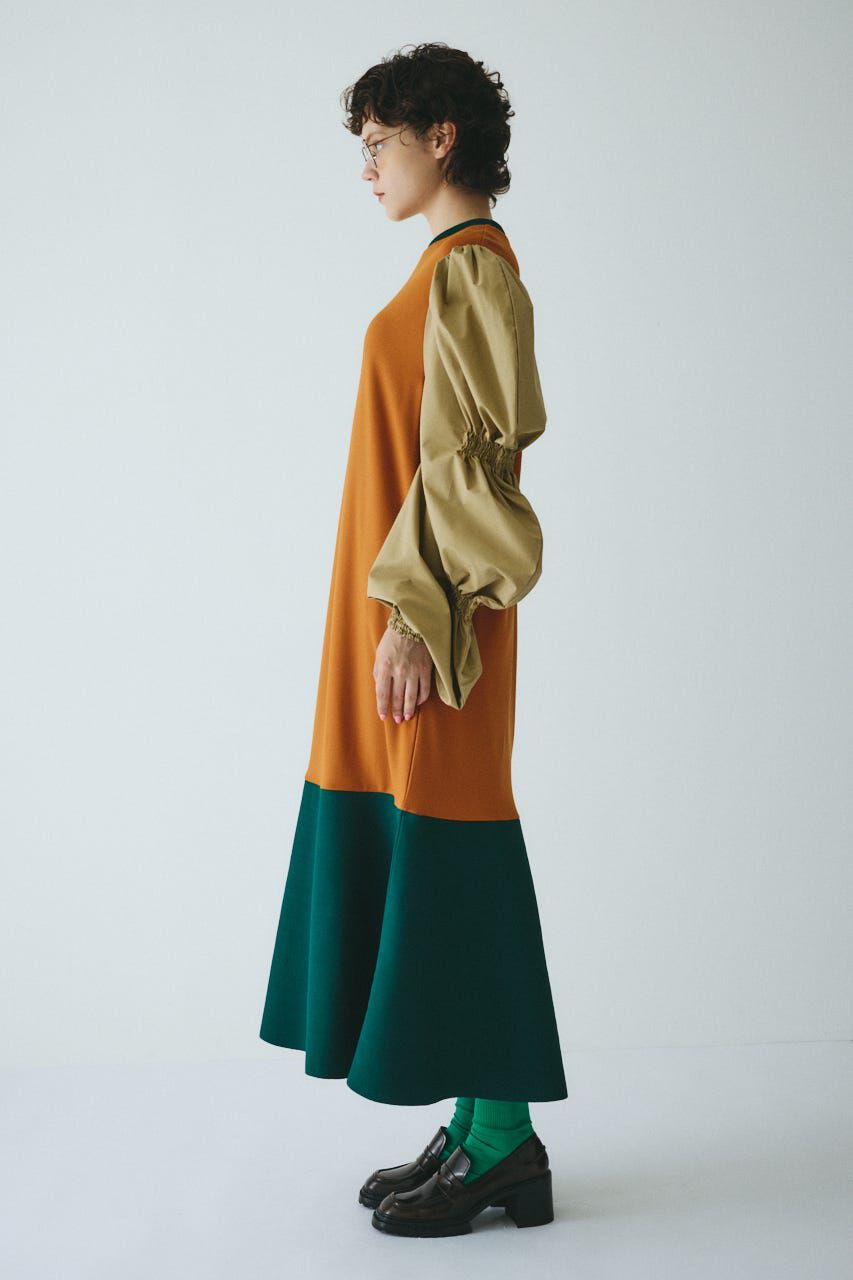 HeRIN.CYE「Shirring balloon sleeves dress」|ワンピース|