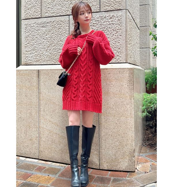 RESEXXY「ケーブルニットチュニック」|ニット・セーター|