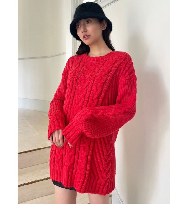 RESEXXY「ケーブルニットチュニック」|ニット・セーター|