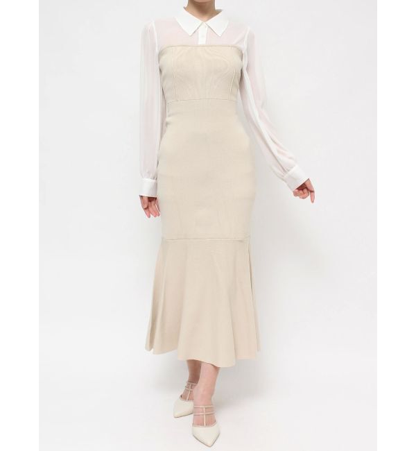 RESEXXY「シャツドッキングマーメイドニットワンピース」|ワンピース|