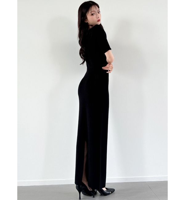 RESEXXY「ギャザーポイントタイトニットワンピース」|ワンピース|