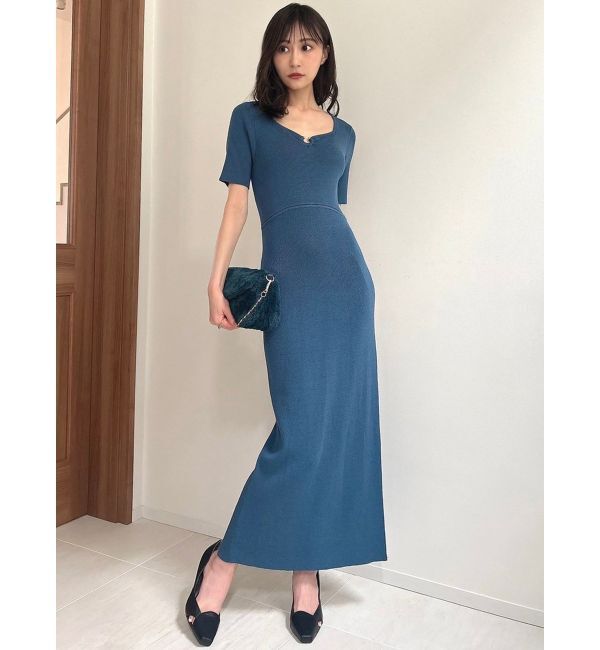 RESEXXY「ギャザーポイントタイトニットワンピース」|ワンピース|