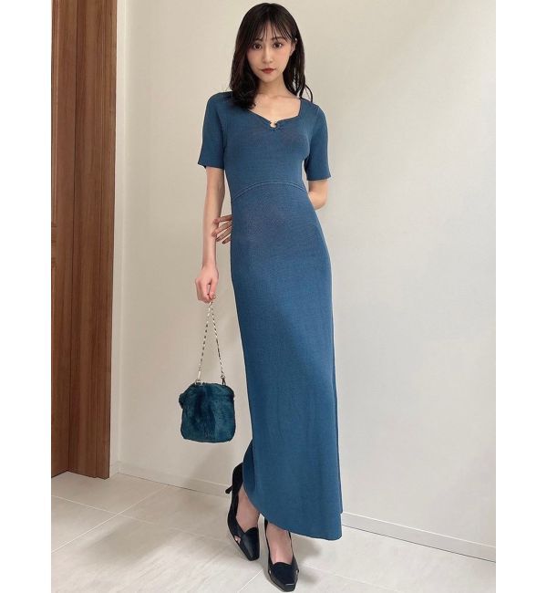 RESEXXY「ギャザーポイントタイトニットワンピース」|ワンピース|