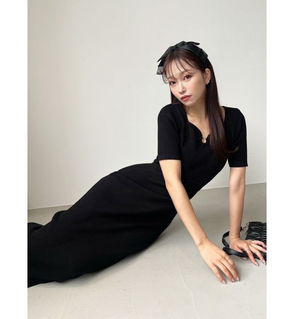 RESEXXY「ギャザーポイントタイトニットワンピース」|ワンピース|