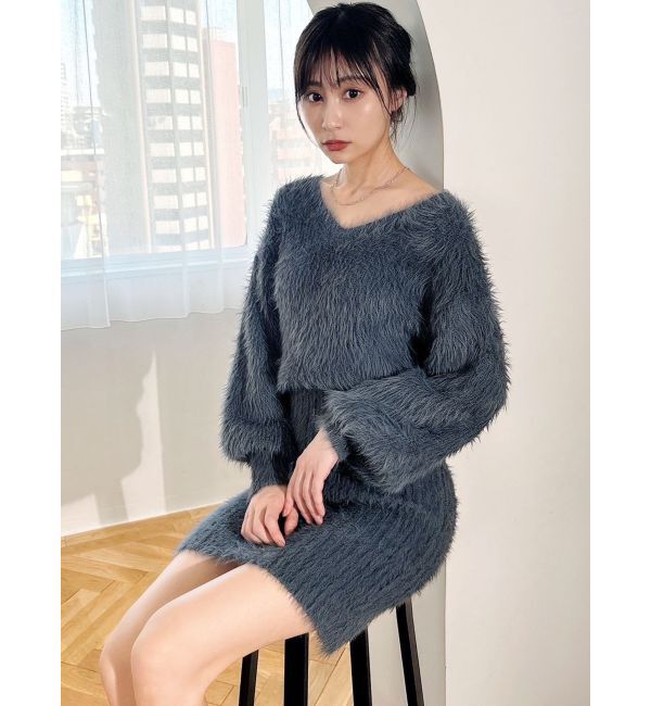 RESEXXY「シャギーミニワンピース」|ワンピース|