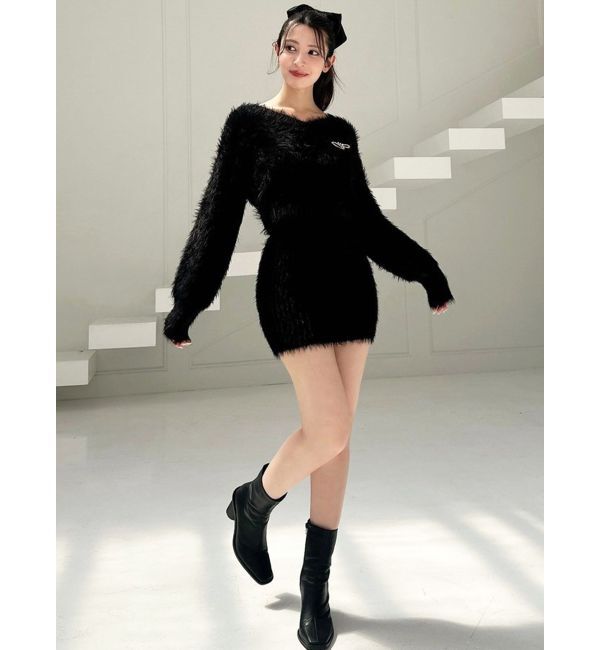 RESEXXY「シャギーミニワンピース」|ワンピース|