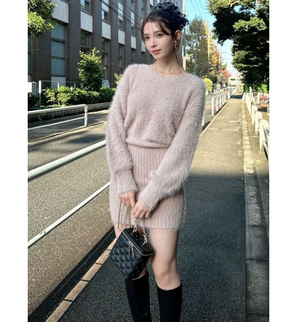 RESEXXY「シャギーミニワンピース」|ワンピース|