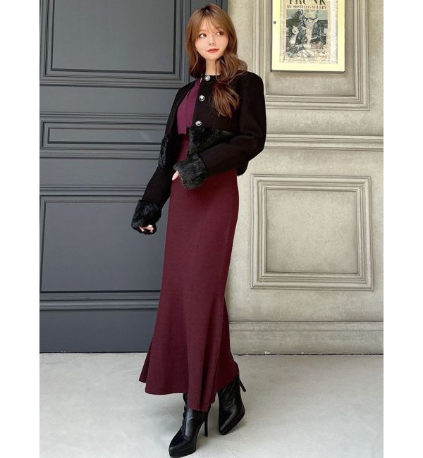 RESEXXY「ボウタイマーメイドニットワンピース」|ワンピース|