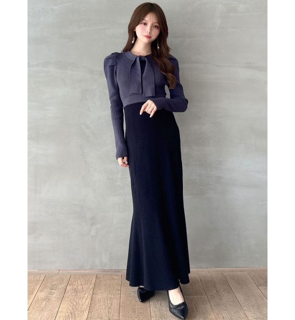 RESEXXY「ボウタイマーメイドニットワンピース」|ワンピース|