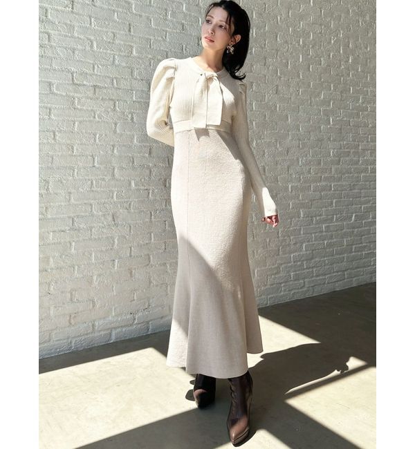 RESEXXY「ボウタイマーメイドニットワンピース」|ワンピース|