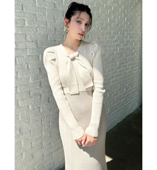 RESEXXY「ボウタイマーメイドニットワンピース」|ワンピース|