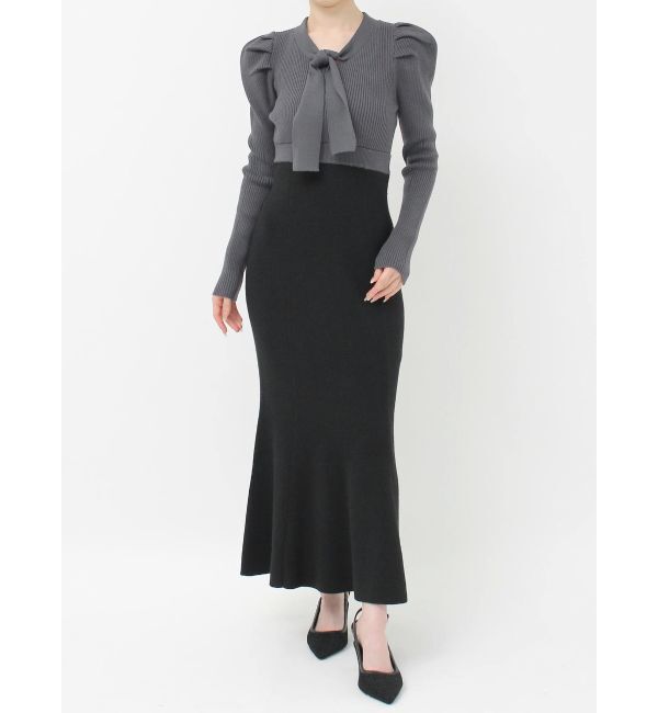 RESEXXY「ボウタイマーメイドニットワンピース」|ワンピース|