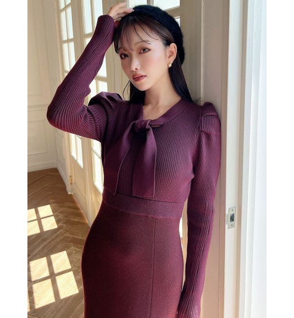 RESEXXY「ボウタイマーメイドニットワンピース」|ワンピース|