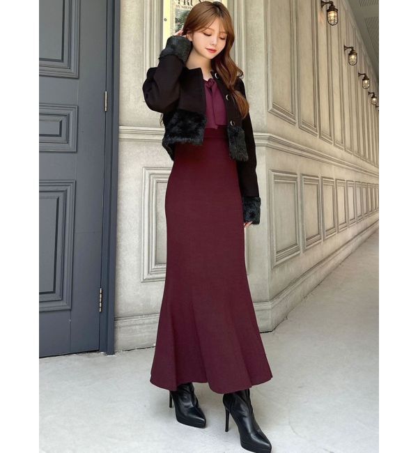 RESEXXY「ボウタイマーメイドニットワンピース」|ワンピース|