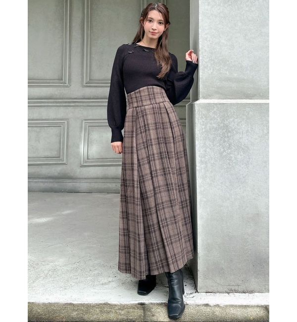 RESEXXY「ビジューサテンリボンニットトップス」|ニット・セーター|