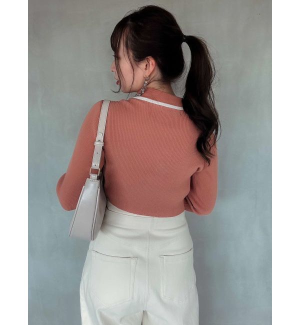 dazzlin「バイカラーポロニットトップス」|ニット・セーター|