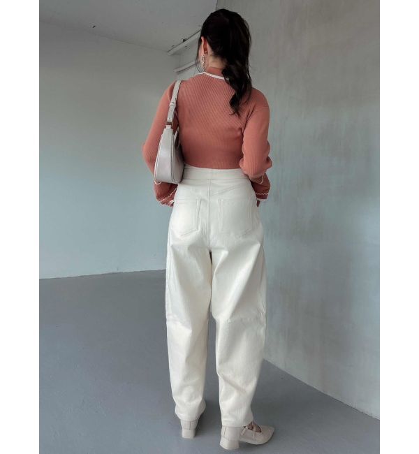 dazzlin「バイカラーポロニットトップス」|ニット・セーター|