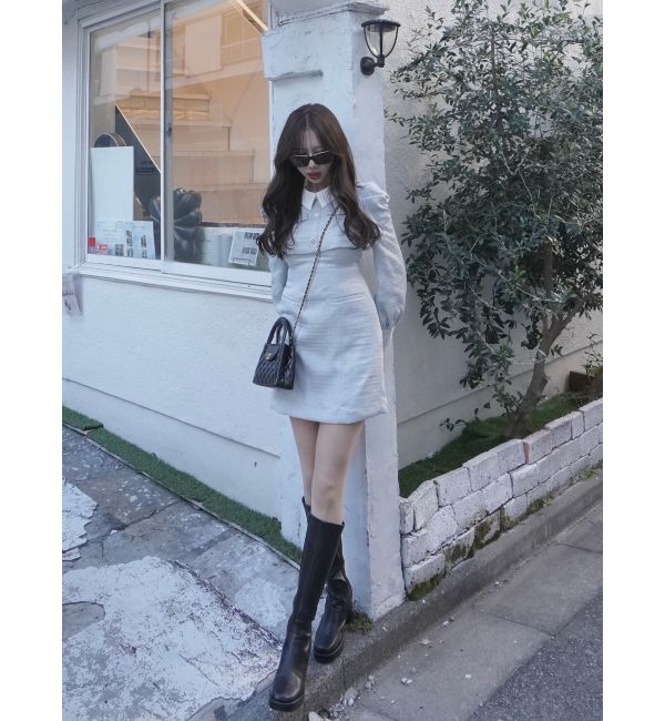 dazzlin「ツイードドッキングミニワンピース」|ワンピース|