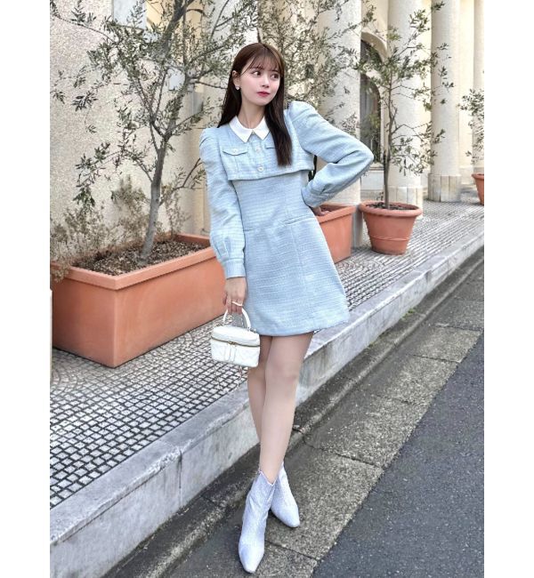 dazzlin「ツイードドッキングミニワンピース」|ワンピース|