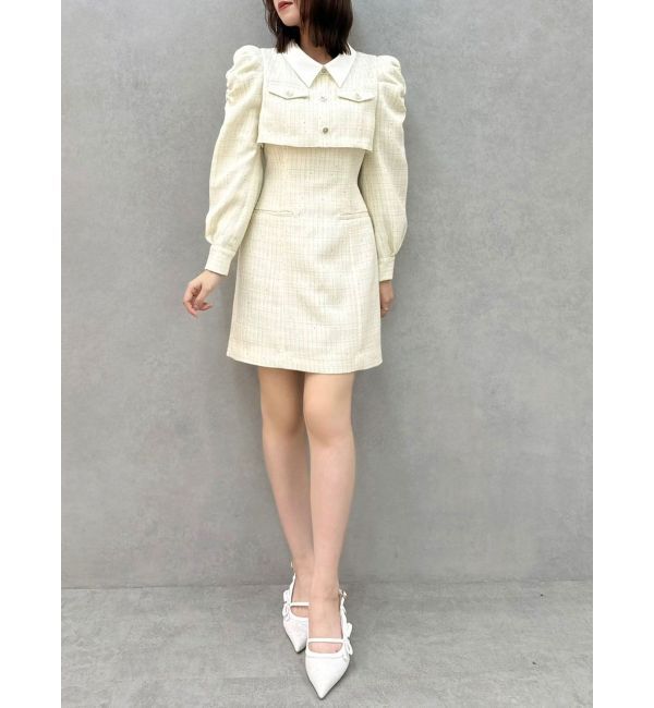 dazzlin「ツイードドッキングミニワンピース」|ワンピース|