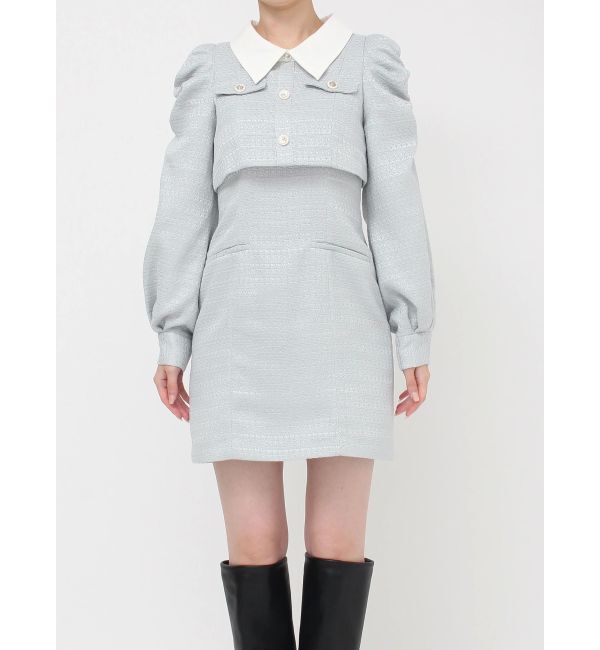 dazzlin「ツイードドッキングミニワンピース」|ワンピース|