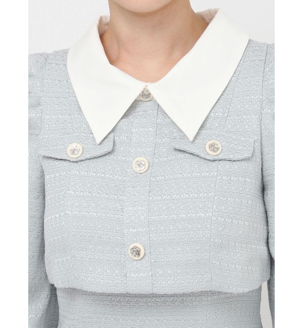 dazzlin「ツイードドッキングミニワンピース」|ワンピース|