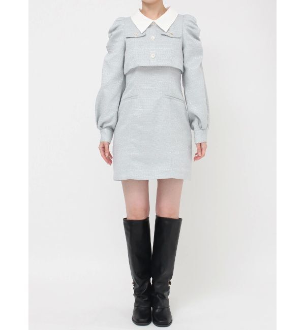 dazzlin「ツイードドッキングミニワンピース」|ワンピース|