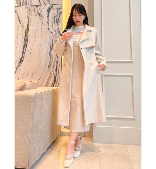 dazzlin「チェックジャカードドッキングニットワンピース」|ワンピース|