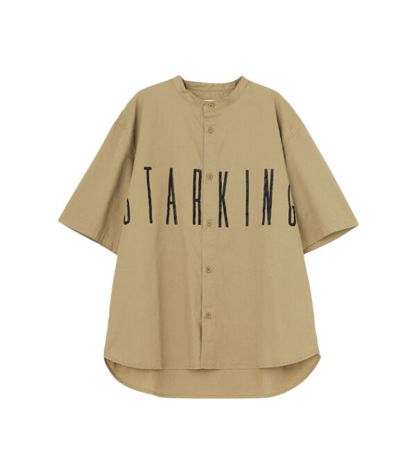 EMODA「【SHARED】STAND COLLAR HALF SLEEVEシャツ」|シャツ・ブラウス|ベージュ