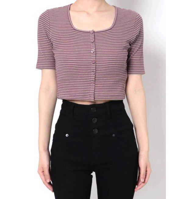 EMODA「コンパクトショートリブニット」|Tシャツ・カットソー|