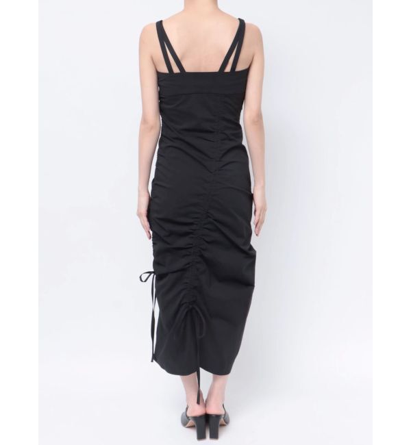 EMODA「ドローストリングナイロンマキシワンピース」|ワンピース|