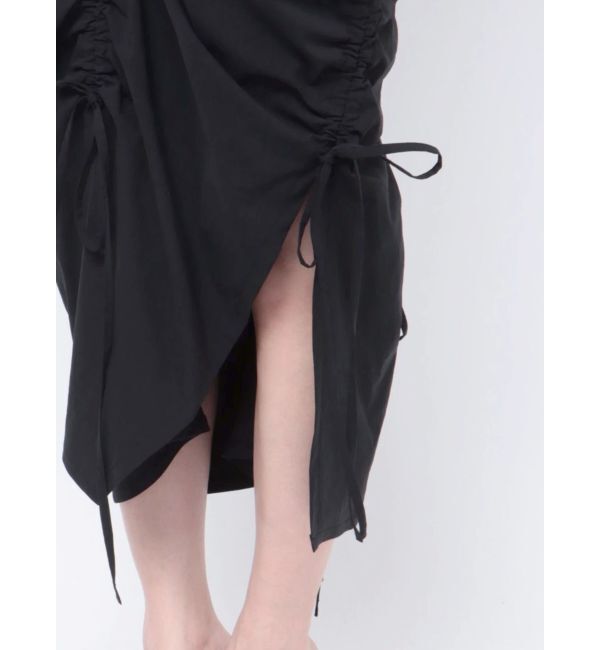 EMODA「ドローストリングナイロンマキシワンピース」|ワンピース|