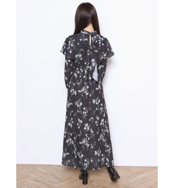 MERCURYDUO「バックノットリボンフラワーワンピース」|ワンピース|