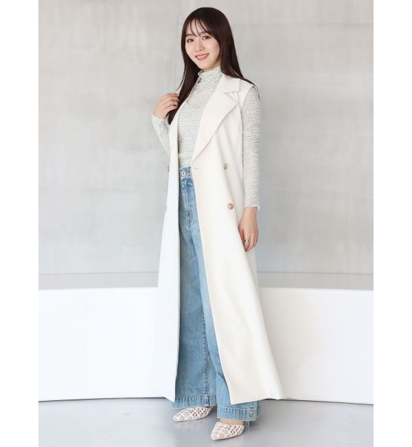 MERCURYDUO「ベルト付ロングジレ」|ベスト・ジレ|