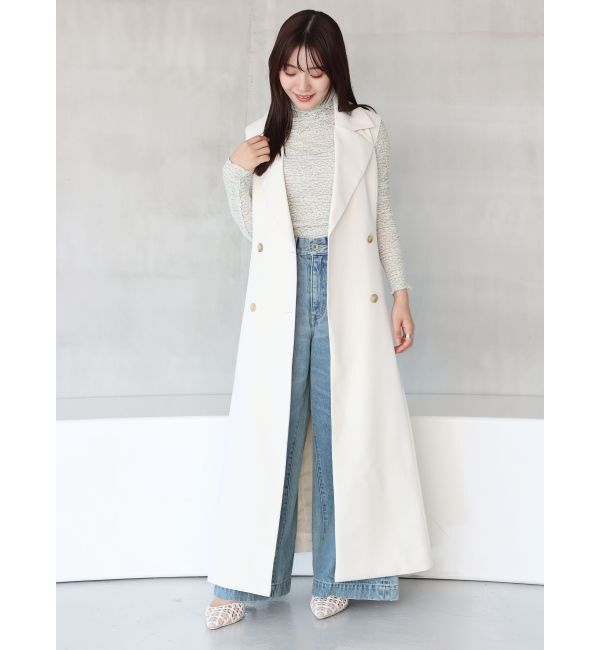 MERCURYDUO「ベルト付ロングジレ」|ベスト・ジレ|