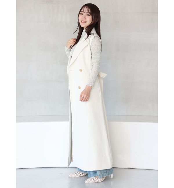 MERCURYDUO「ベルト付ロングジレ」|ベスト・ジレ|