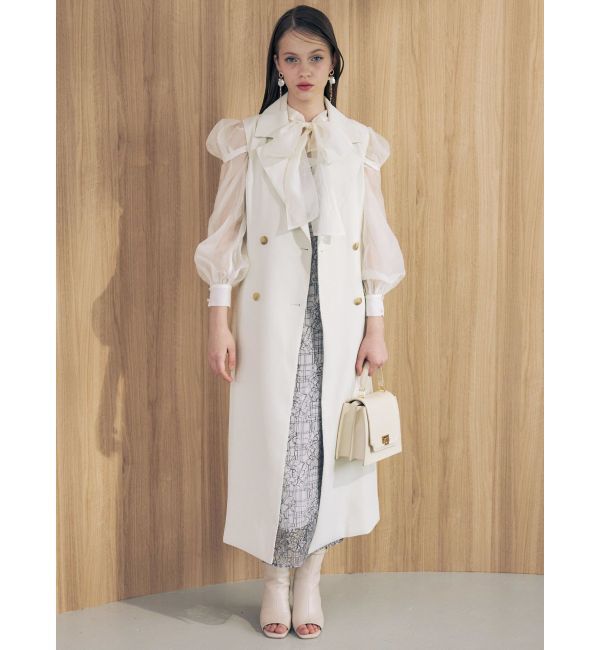 MERCURYDUO「ベルト付ロングジレ」|ベスト・ジレ|