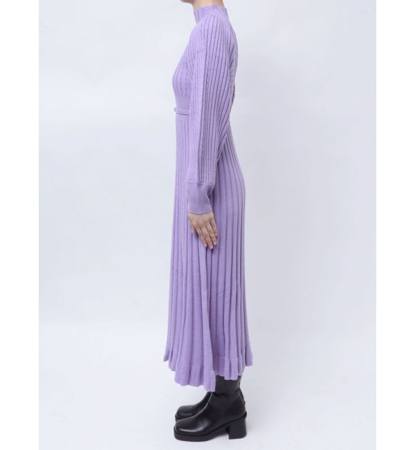 MERCURYDUO「ケーブルプリーツフレアニットワンピース」|ワンピース|