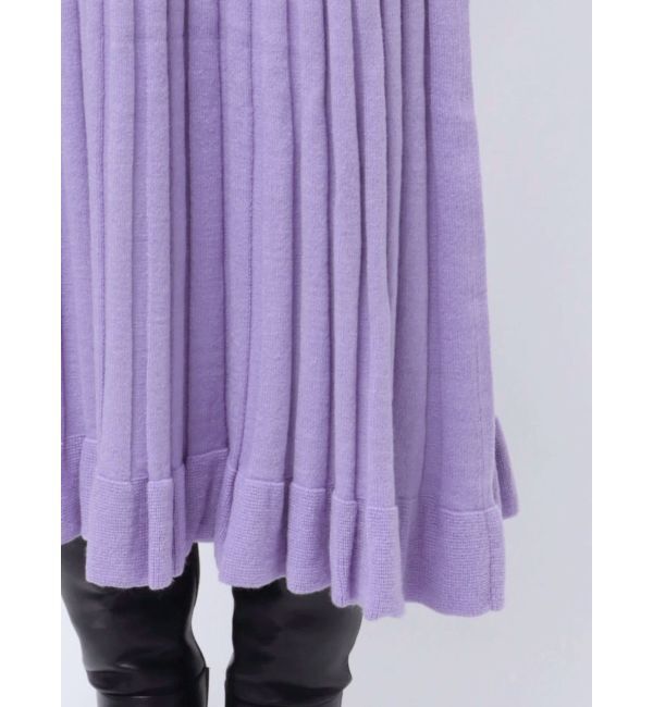 MERCURYDUO「ケーブルプリーツフレアニットワンピース」|ワンピース|