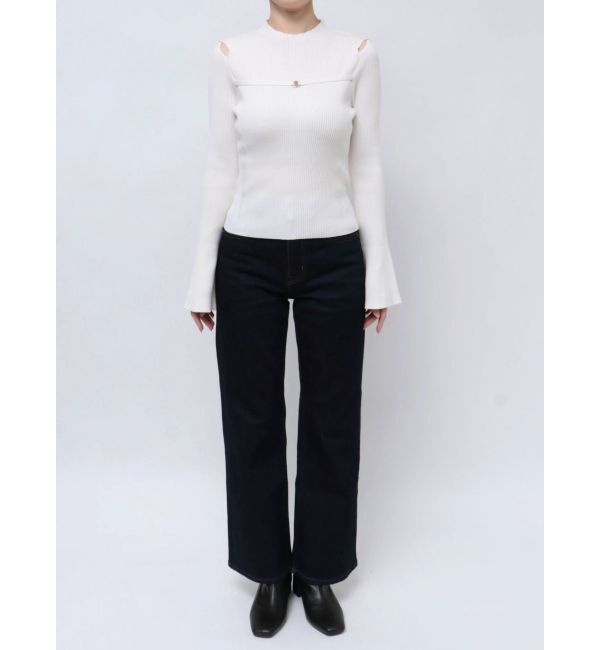 MERCURYDUO「ショルダースリットナローストラップニット」|ニット・セーター|