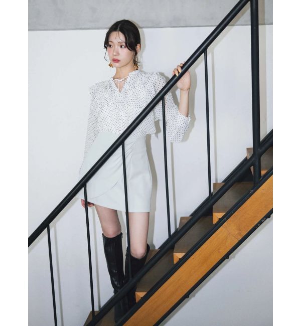 MERCURYDUO「【セットアップ着用可】ドレープミニスカート」|スカート|