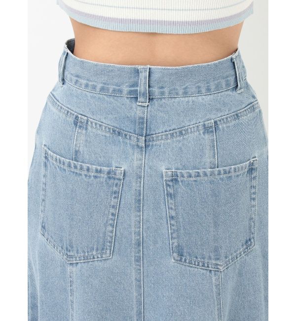 MERCURYDUO「デニムイレギュラーヘムフレアスカート」|スカート|