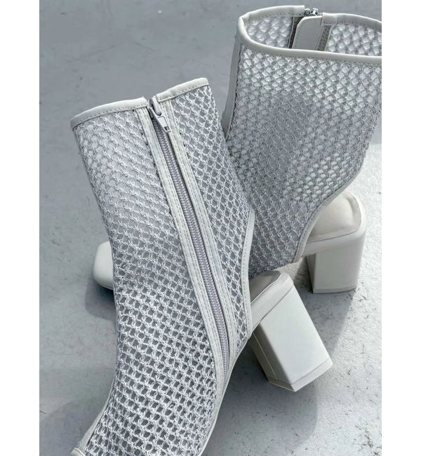 MERCURYDUO「ラメメッシュブーツ」|ショートブーツ|